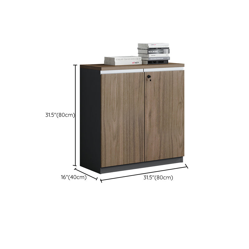 Nordic Style Lateral File Cabinet Wood File Cabinet with Locking Storage