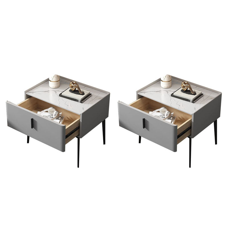 Contemporary Night Table Storage Accent Table Nightstand with 1 Drawer