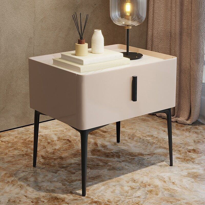 Contemporary Night Table Storage Accent Table Nightstand with 1 Drawer