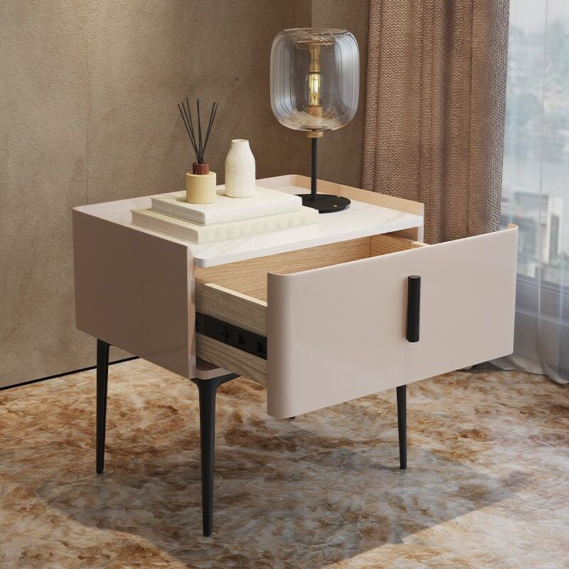 Contemporary Night Table Storage Accent Table Nightstand with 1 Drawer