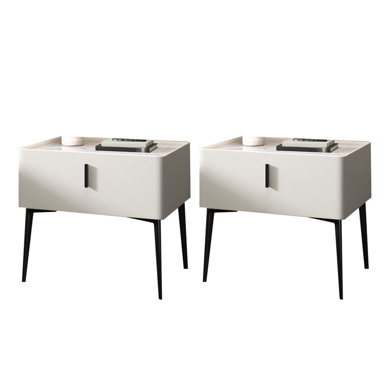 Contemporary Night Table Storage Accent Table Nightstand with 1 Drawer