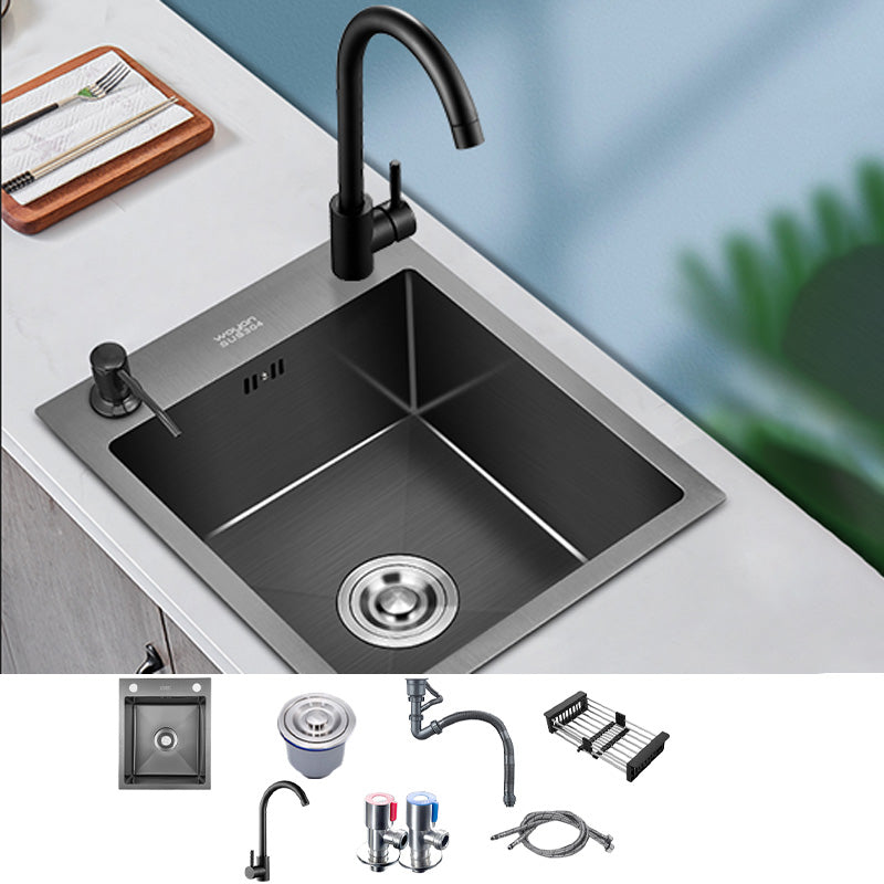 Contemporary Stainless Steel Sink 2 Holes Drop-In Kitchen Sink