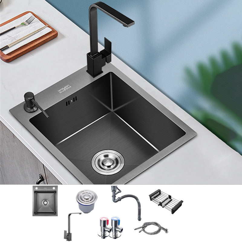 Contemporary Stainless Steel Sink 2 Holes Drop-In Kitchen Sink