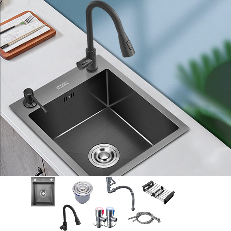 Contemporary Stainless Steel Sink 2 Holes Drop-In Kitchen Sink