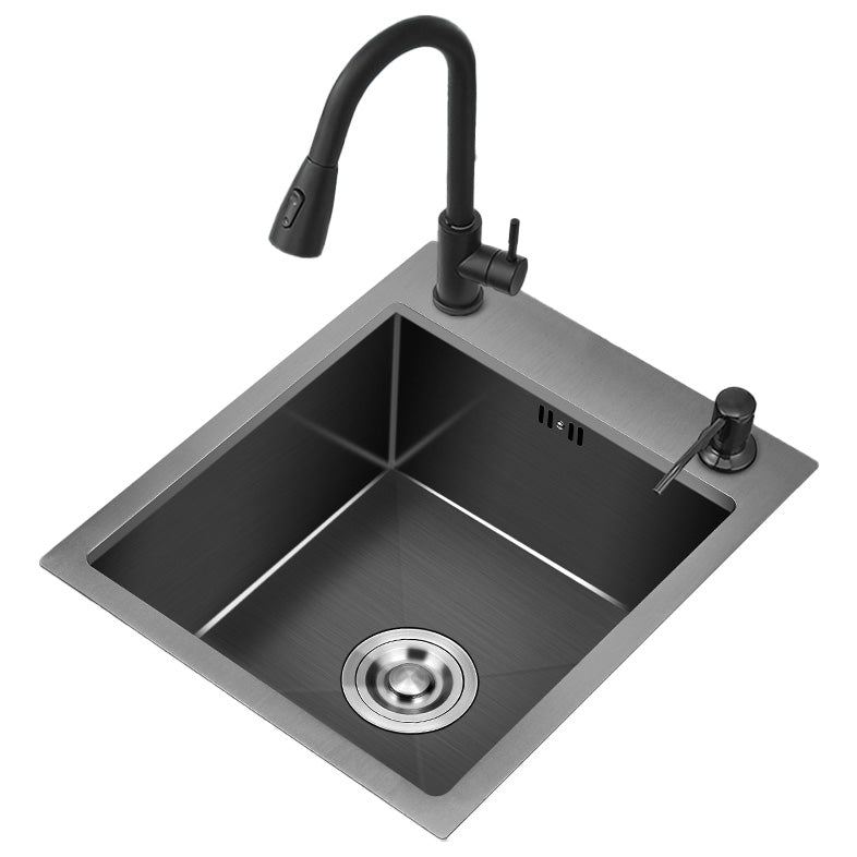 Contemporary Stainless Steel Sink 2 Holes Drop-In Kitchen Sink