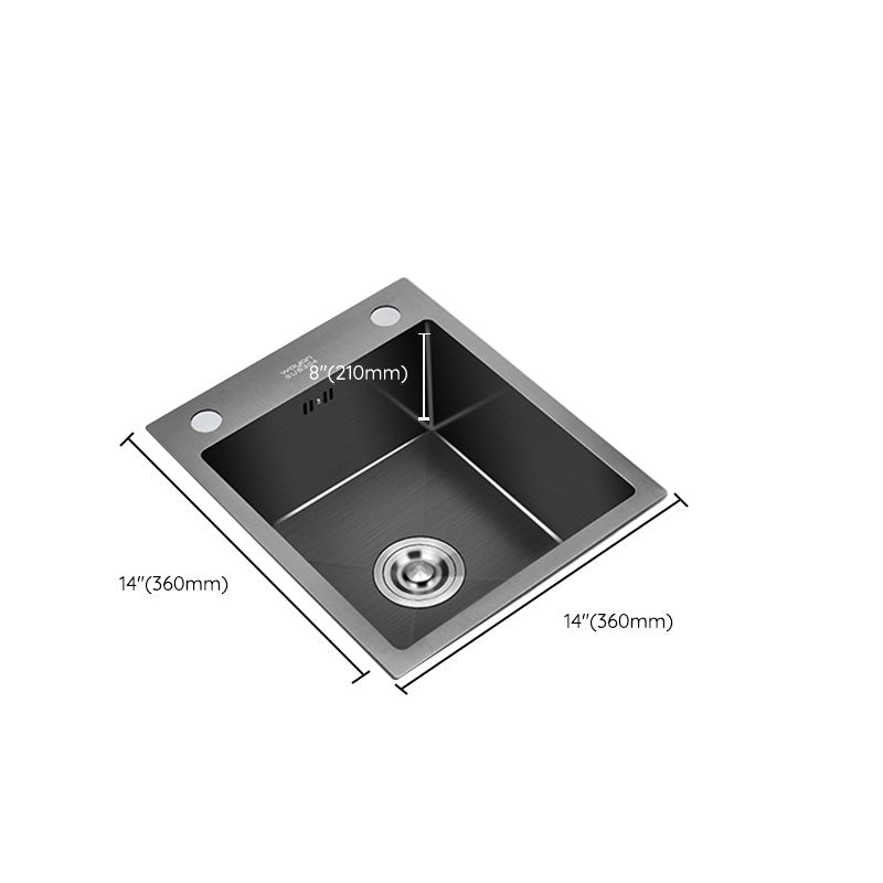 Contemporary Stainless Steel Sink 2 Holes Drop-In Kitchen Sink