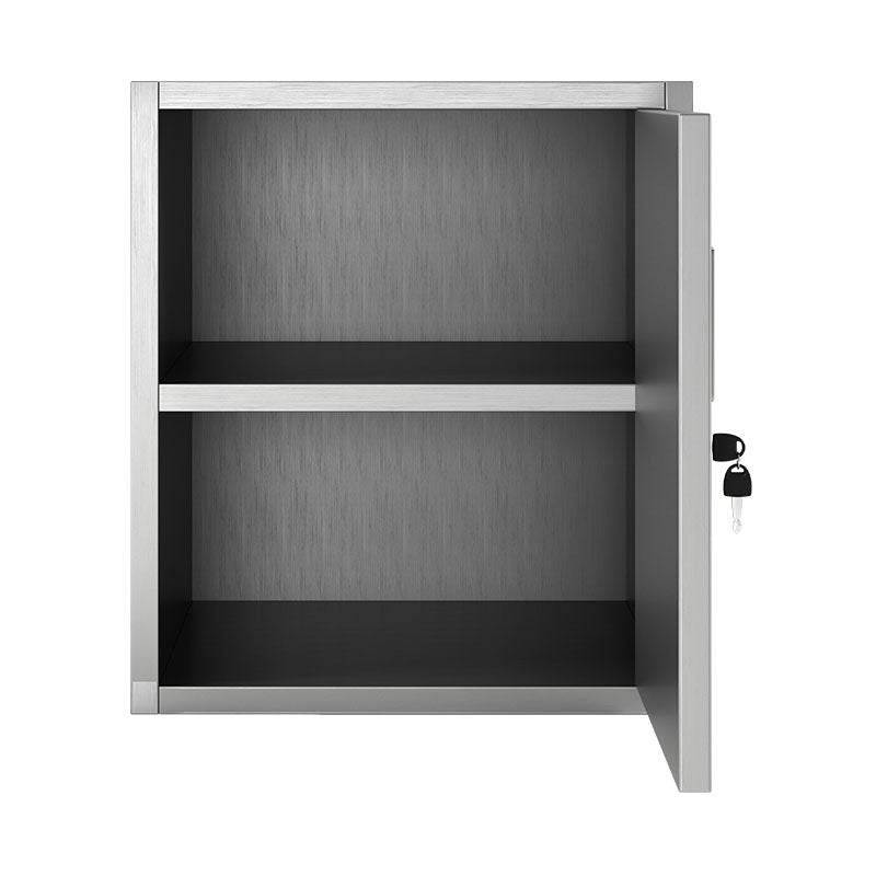 Contemporary File Cabinet Metal Frame Fire-Resistant Lateral File Cabinet with Key Lock