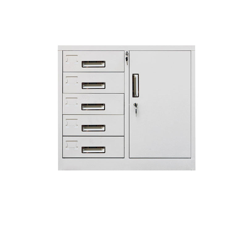 Contemporary File Cabinet Metal Frame Fire-Resistant Key Lock Lateral File Cabinet Office