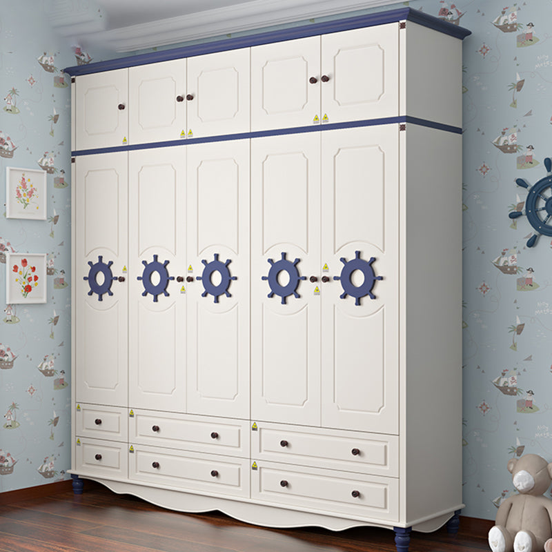 Manufactured Wooden Kids Closet Bedroom Wardrobe Closet with Drawers