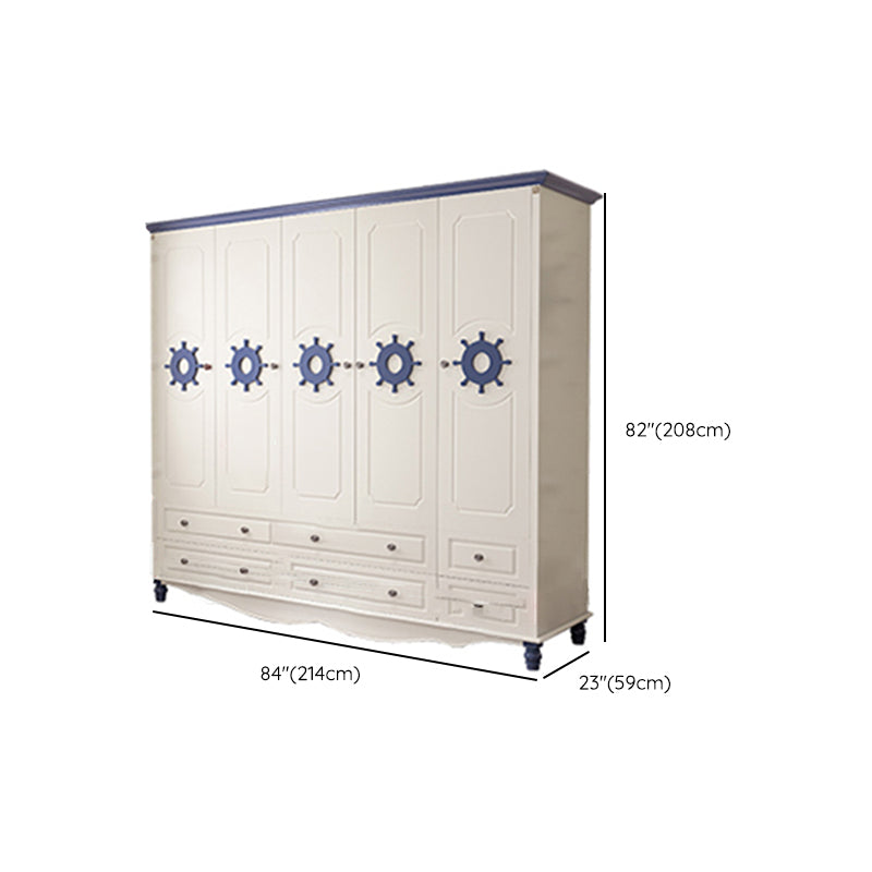 Manufactured Wooden Kids Closet Bedroom Wardrobe Closet with Drawers