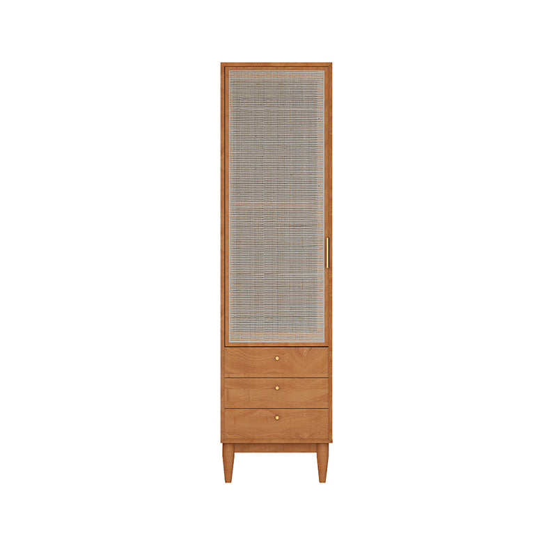 Contemporary Freestanding Wardrobe Armoire Solid Wood Wardrobe with Legs