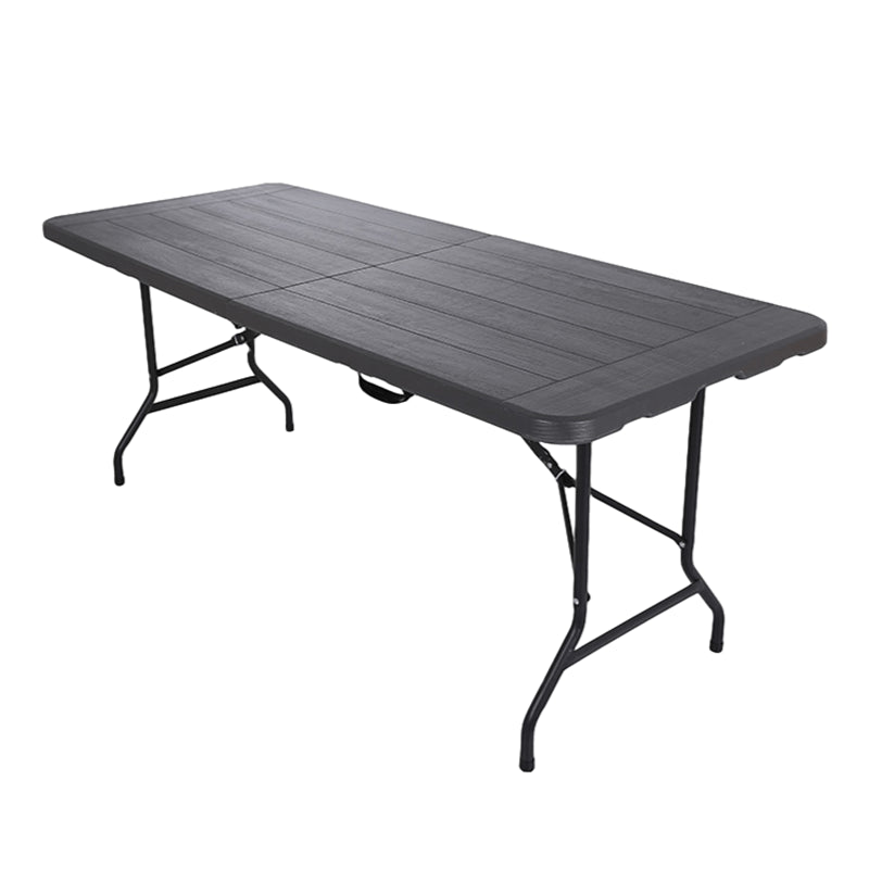 Plastic Outdoor Camping Table Contemporary Patio Table with Metal Frame