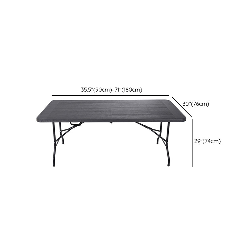 Plastic Outdoor Camping Table Contemporary Patio Table with Metal Frame