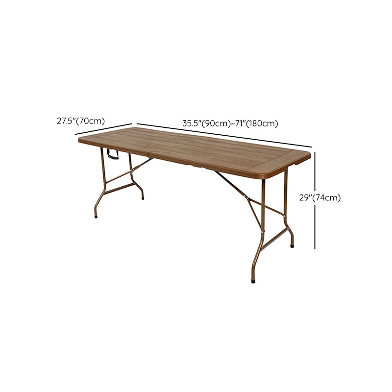 Plastic Outdoor Camping Table Contemporary Patio Table with Metal Frame