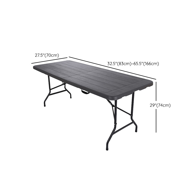 Plastic Outdoor Camping Table Contemporary Patio Table with Metal Frame