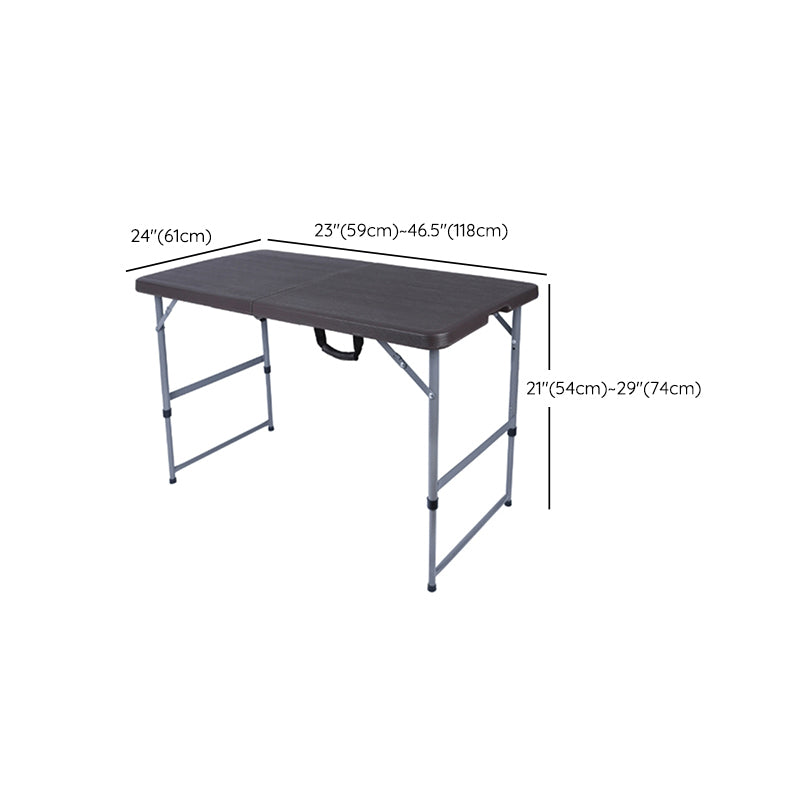 Plastic Outdoor Camping Table Contemporary Patio Table with Metal Frame