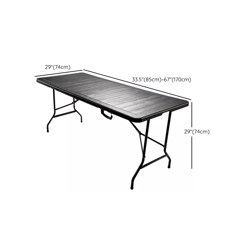 Plastic Outdoor Camping Table Contemporary Patio Table with Metal Frame