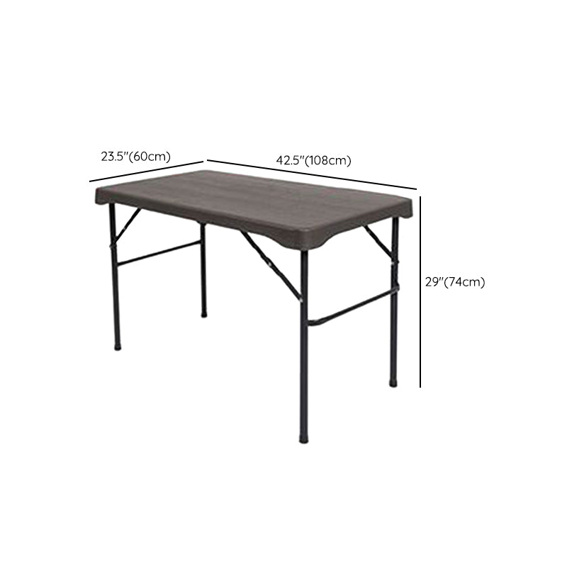 Plastic Outdoor Camping Table Contemporary Patio Table with Metal Frame