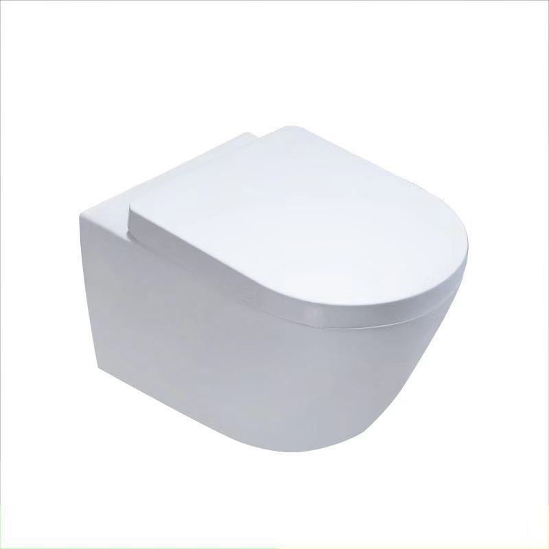 Modern Ceramic Flush Toilet Wall Mount Toilet Bowl for Washroom