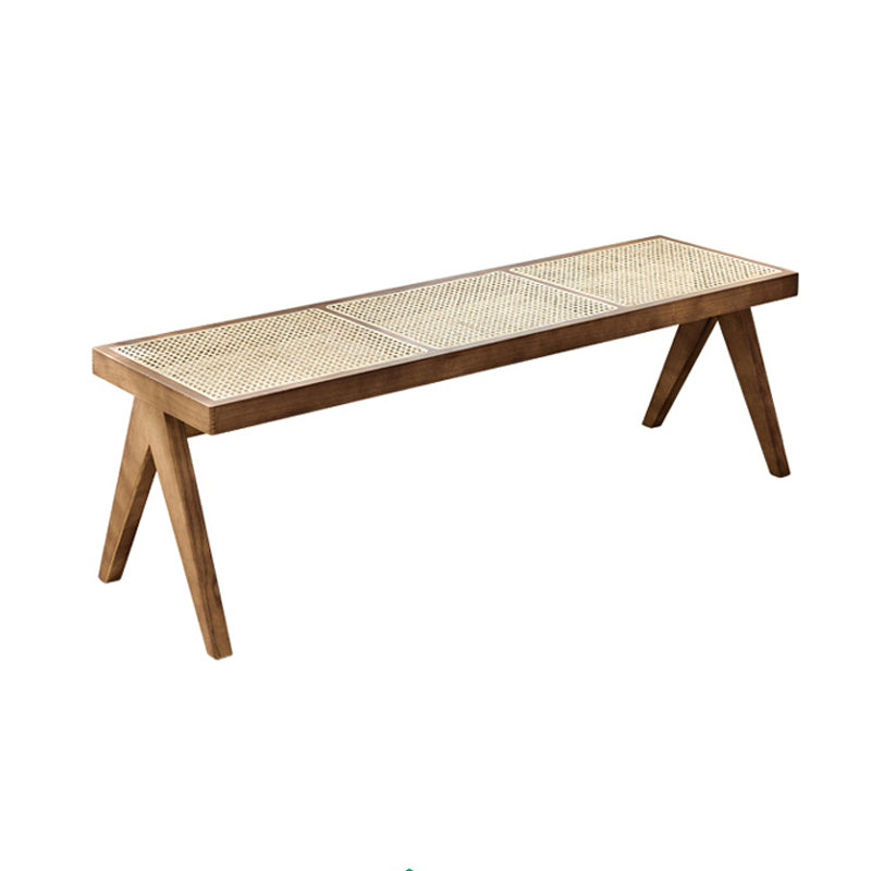 Tropical Seating Bench Rectangle Entryway and Bedroom Bench , 16" W