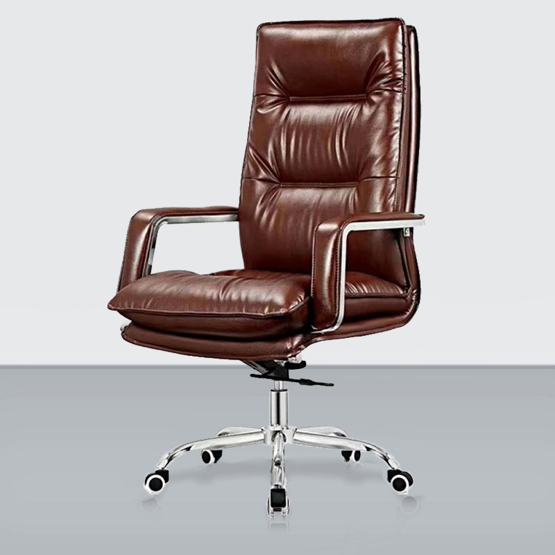 Modern Office Chair No Distressing Ergonomic Leather Desk Chair