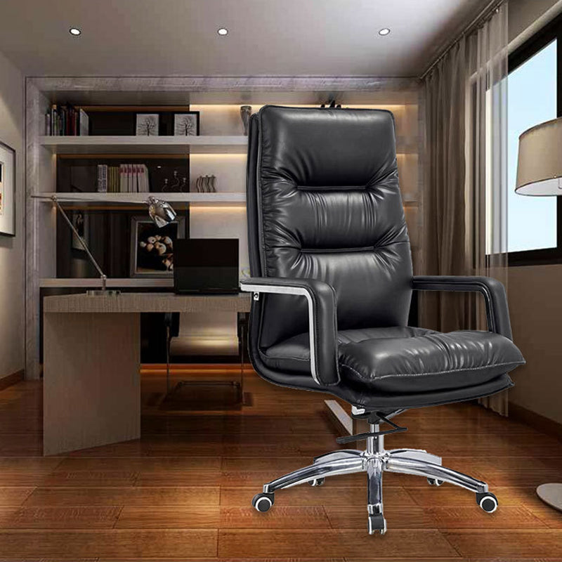 Modern Office Chair No Distressing Ergonomic Leather Desk Chair