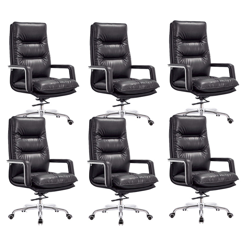 Modern Office Chair No Distressing Ergonomic Leather Desk Chair