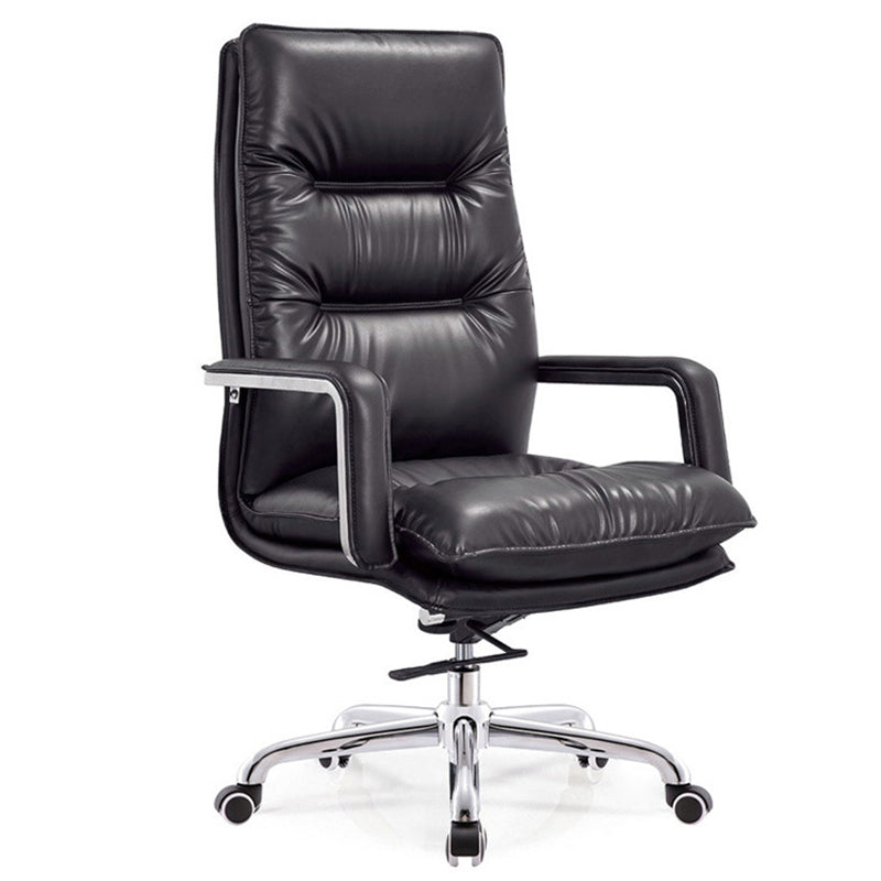 Modern Office Chair No Distressing Ergonomic Leather Desk Chair