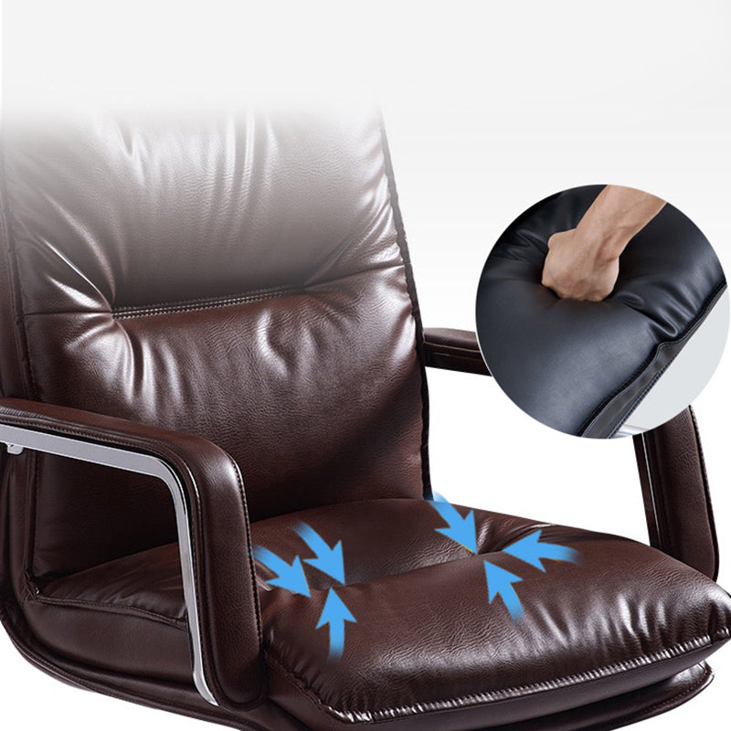 Modern Office Chair No Distressing Ergonomic Leather Desk Chair