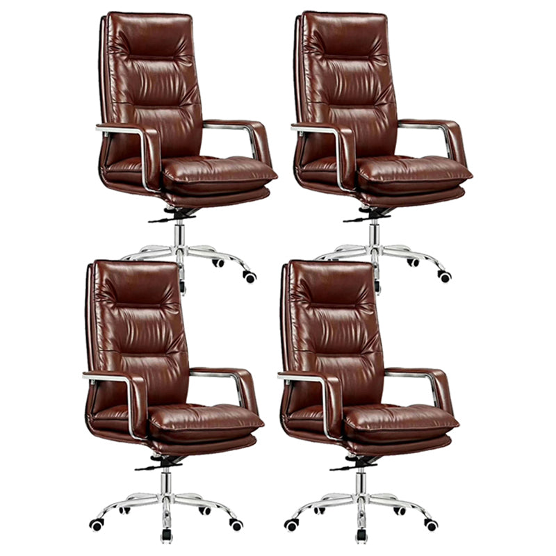 Modern Office Chair No Distressing Ergonomic Leather Desk Chair