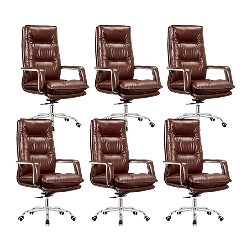 Modern Office Chair No Distressing Ergonomic Leather Desk Chair