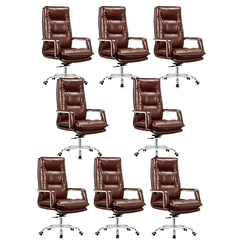 Modern Office Chair No Distressing Ergonomic Leather Desk Chair