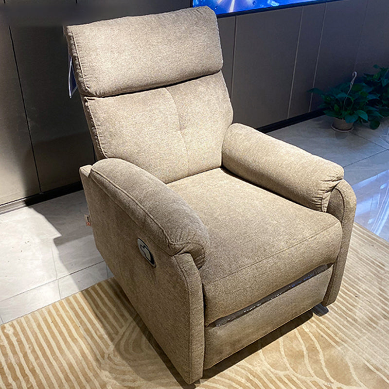 Contemporary Power-Push Botton Recliner Chair Genuine Velvet Recliner