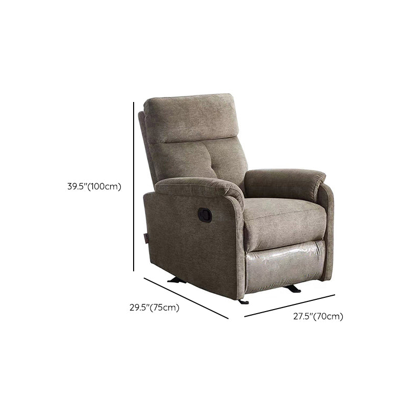 Contemporary Power-Push Botton Recliner Chair Genuine Velvet Recliner