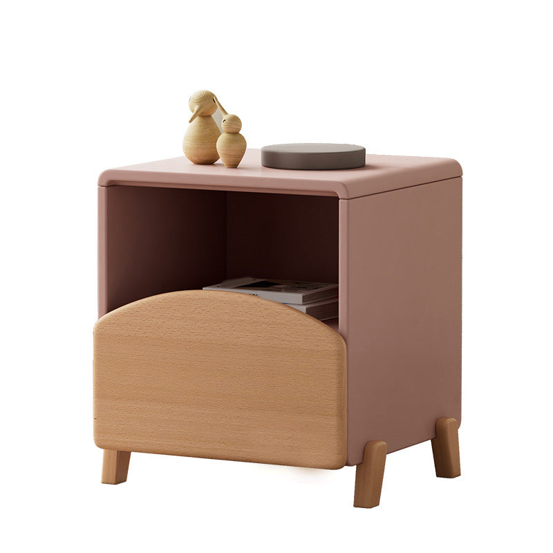 Modern1 Drawer Standard Nightstand Solid Wood Kids Bedside Table