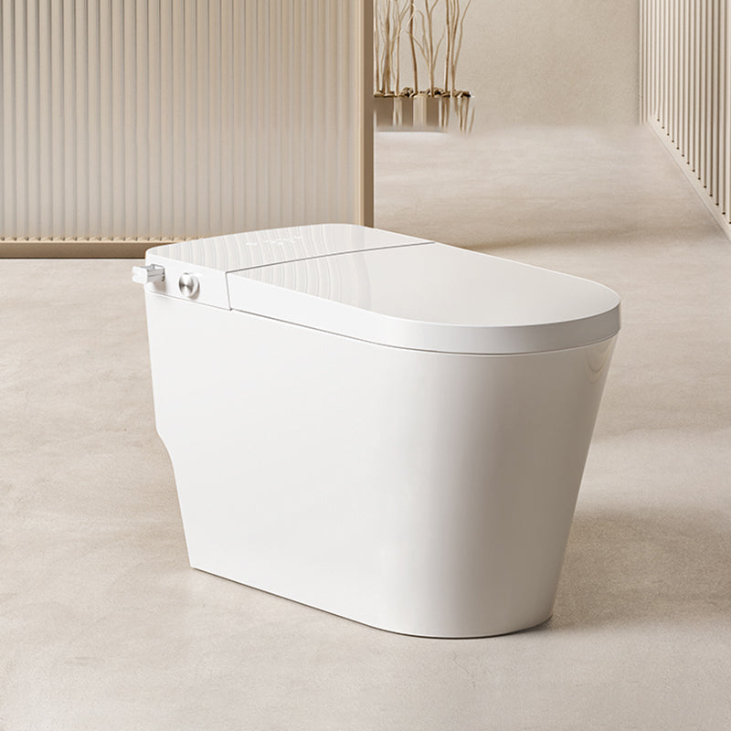 Stain Resistant Smart Toilet Deodorizing Elongated White Floor Mount Bidet