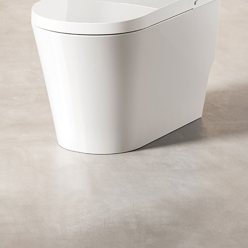 Stain Resistant Smart Toilet Deodorizing Elongated White Floor Mount Bidet