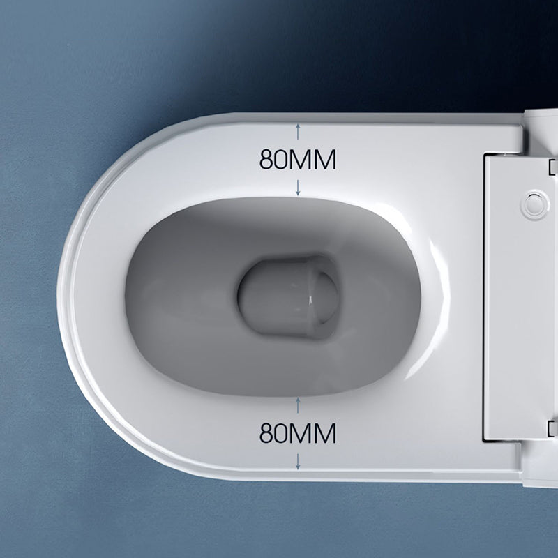 Elongated Smart Toilet Stain Resistant Deodorizing White Floor Mount Bidet