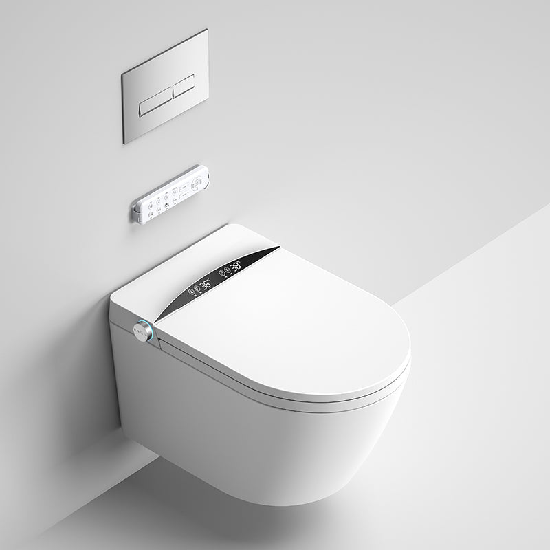 Smart Toilet White Elongated Rust Resistant Ceramic Foot Sensor Flush Toilet with Tank