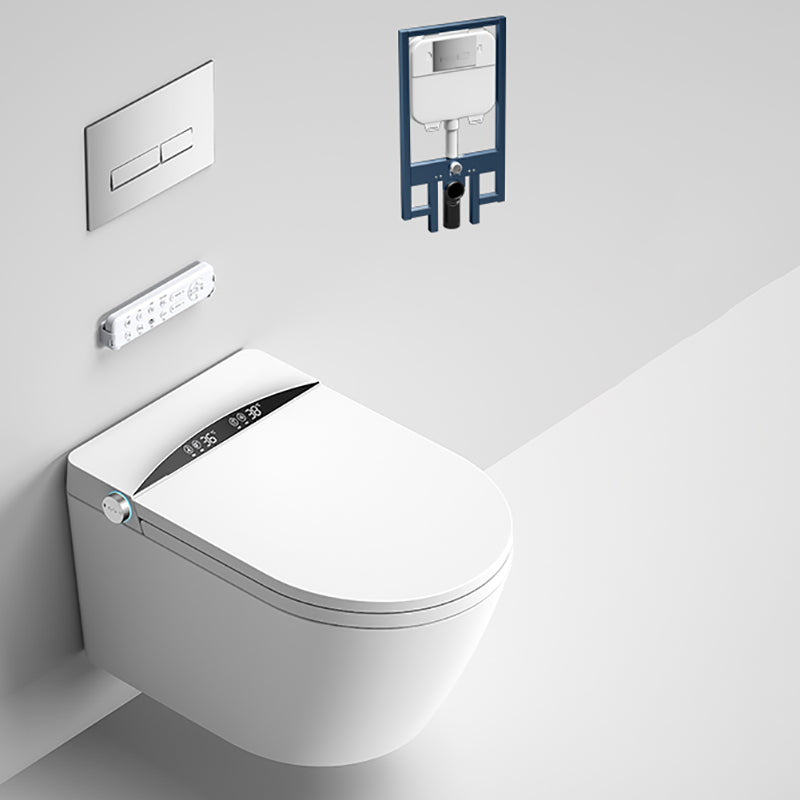 Smart Toilet White Elongated Rust Resistant Ceramic Foot Sensor Flush Toilet with Tank