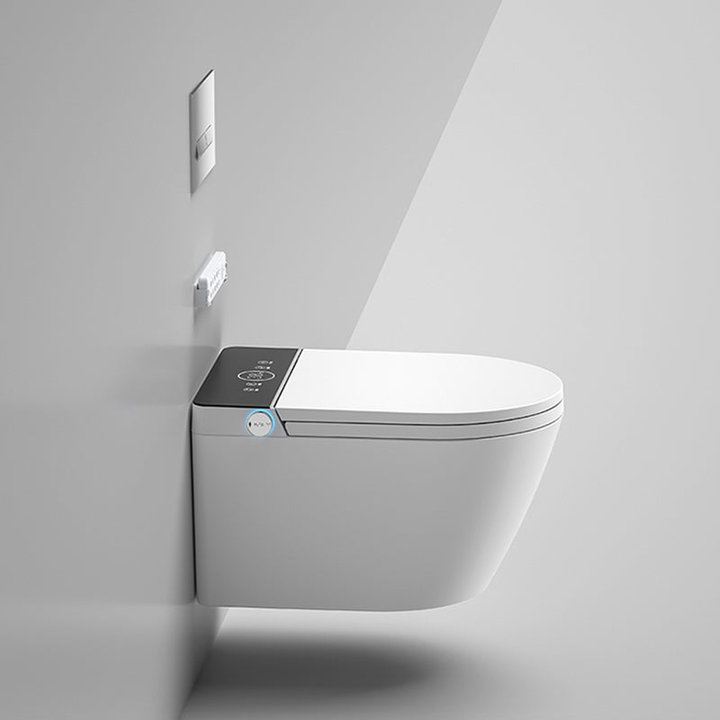 Contemporary White Wall Hung Toilet Set with Water Pressure Control