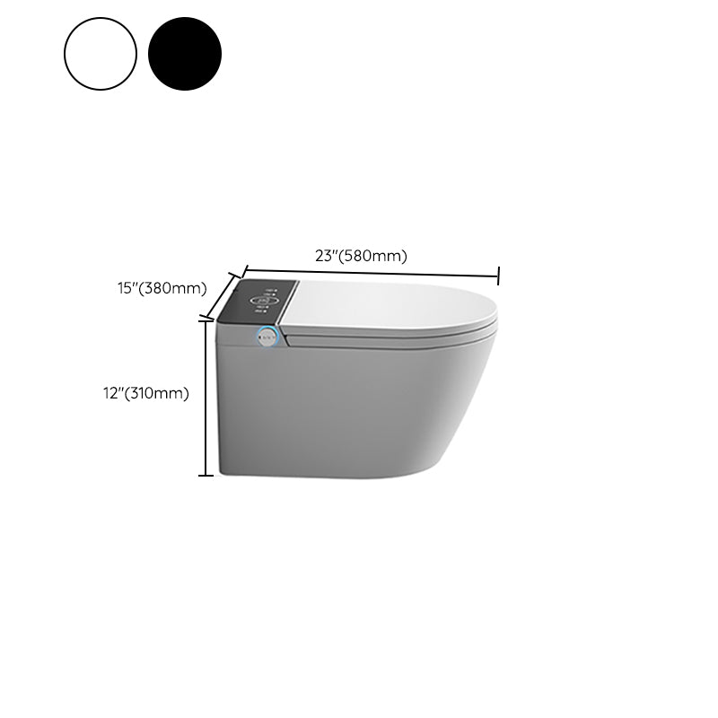 Contemporary White Wall Hung Toilet Set with Water Pressure Control