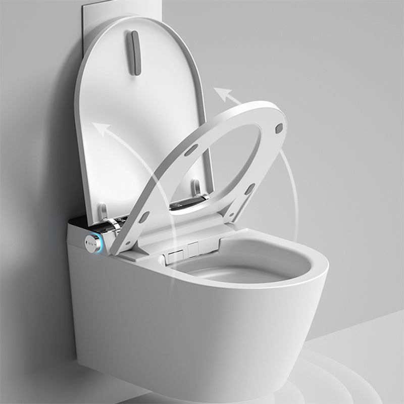 Contemporary Water Pressure Control Ceramic Elongated Heated Seat Smart Bidet