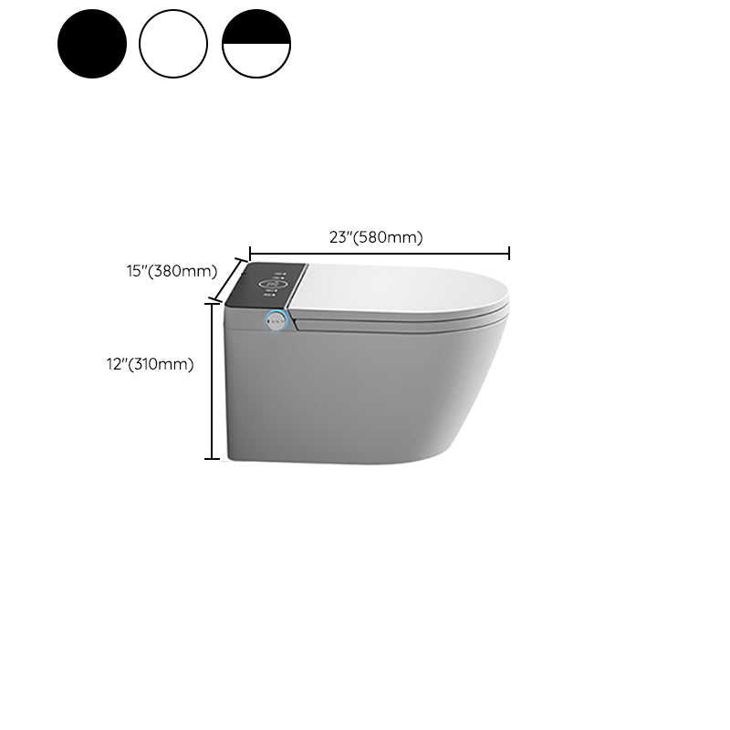 Contemporary Water Pressure Control Ceramic Elongated Heated Seat Smart Bidet