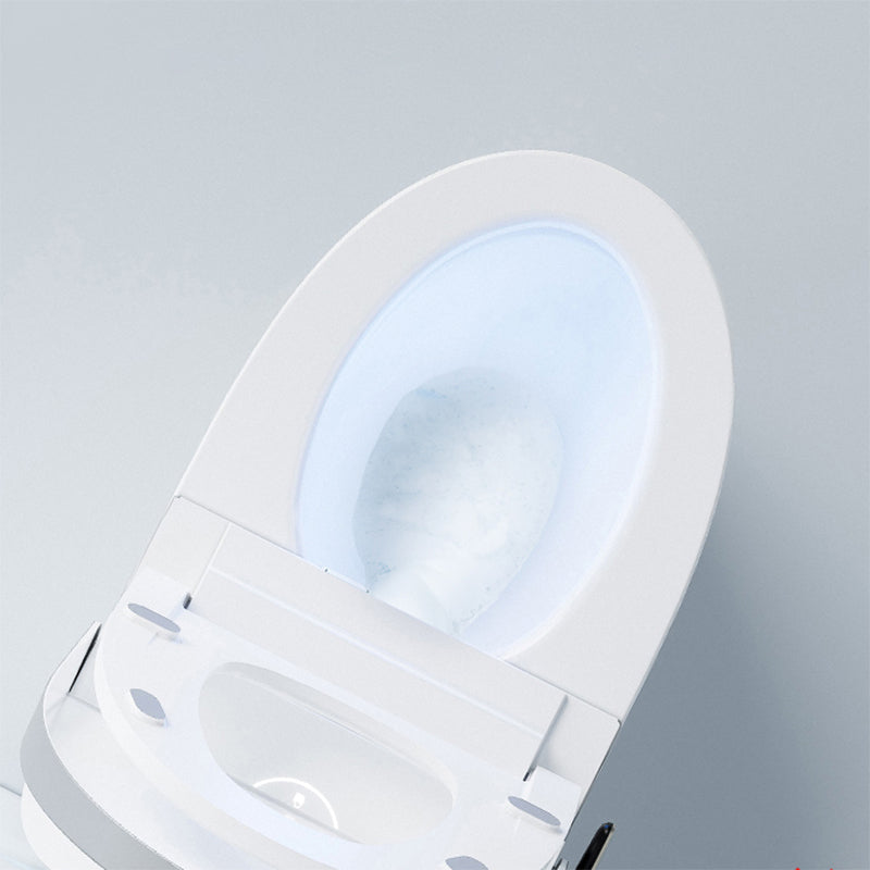 Contemporary Elongated Ceramic Dryer Water Pressure Control Floor Standing Bidet