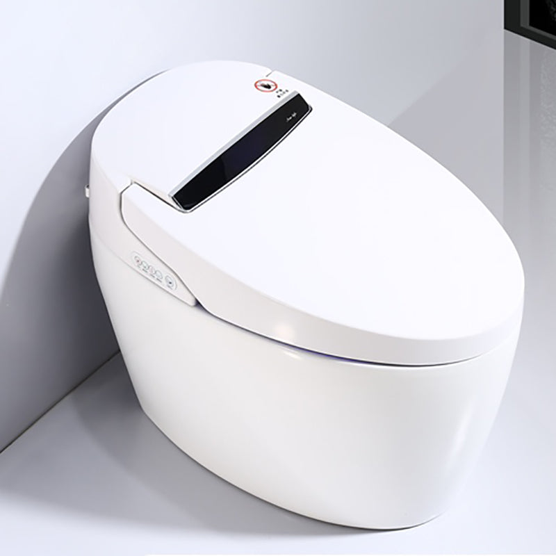 Contemporary Elongated Ceramic Dryer Water Pressure Control Floor Standing Bidet