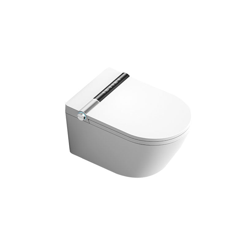 Contemporary Wall Mounted Bidet Heated Seat White Elongated Smart Bidet