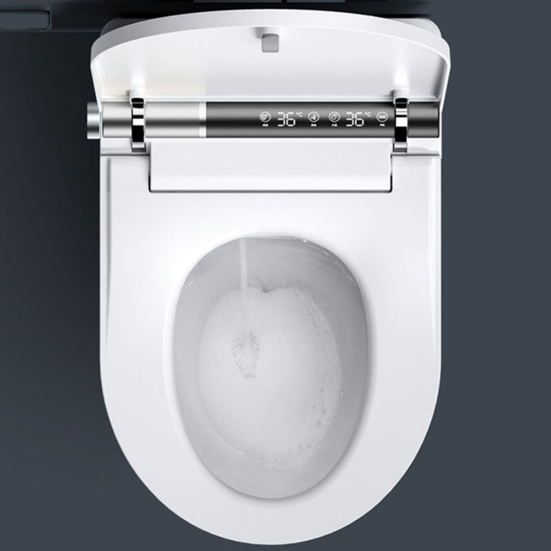 Contemporary Wall Mounted Bidet Heated Seat White Elongated Smart Bidet