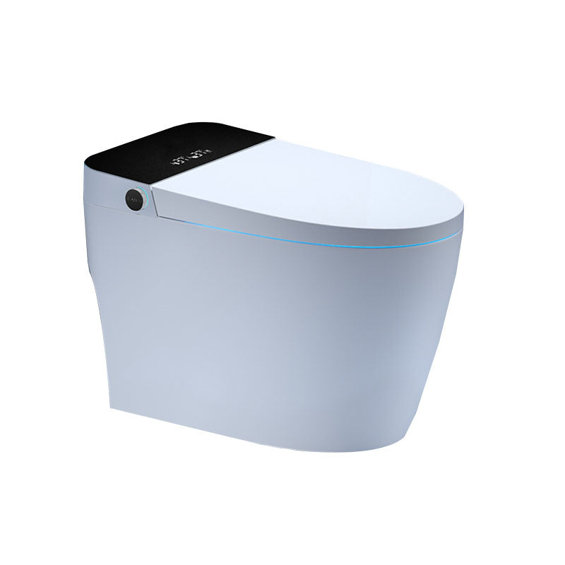 Ceramic Bidets Elongated White Contemporary Foot Sensor Smart Toilet