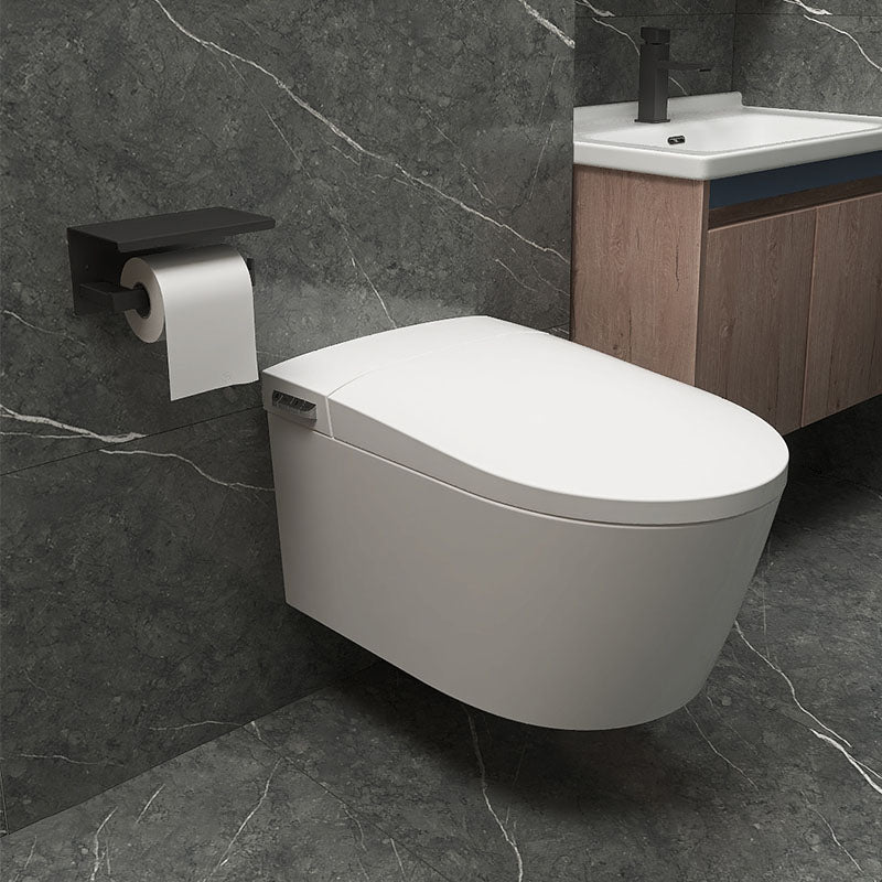 Contemporary Elongated Wall Hung Toilet Set with Temperature Control